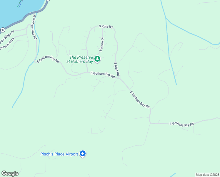 map of restaurants, bars, coffee shops, grocery stores, and more near 2198 East Gotham Bay Road in Harrison