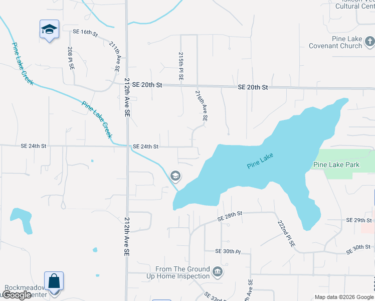 map of restaurants, bars, coffee shops, grocery stores, and more near 21525 Southeast 24th Street in Sammamish