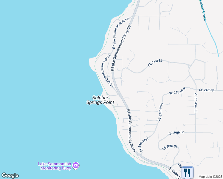 map of restaurants, bars, coffee shops, grocery stores, and more near 2331 East Lake Sammamish Place Southeast in Sammamish