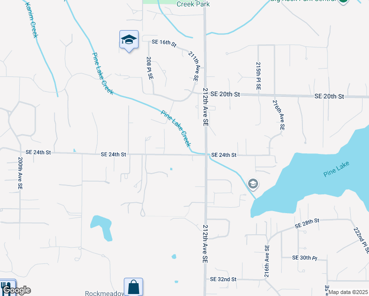 map of restaurants, bars, coffee shops, grocery stores, and more near 21028 Southeast 24th Street in Sammamish