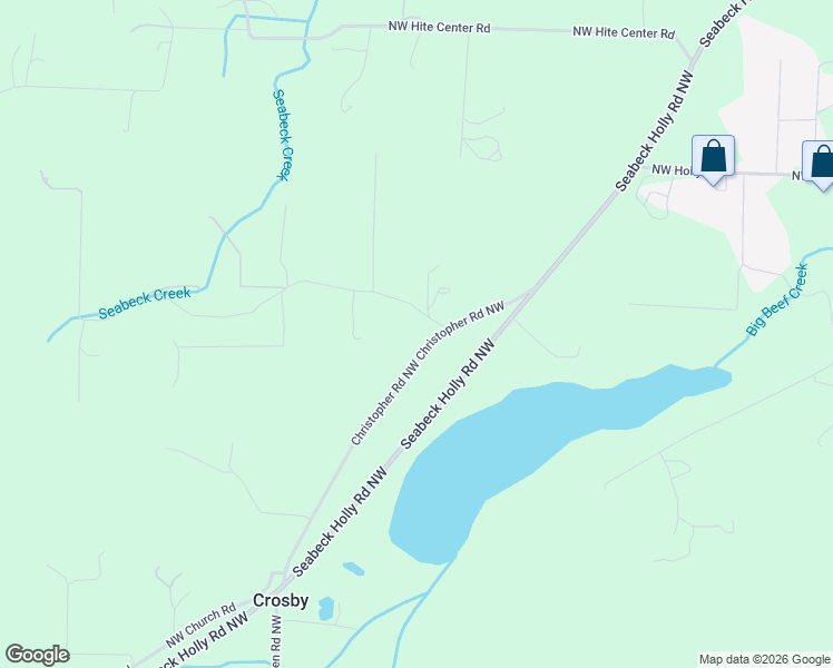 map of restaurants, bars, coffee shops, grocery stores, and more near 2665 Christopher Road Northwest in Seabeck