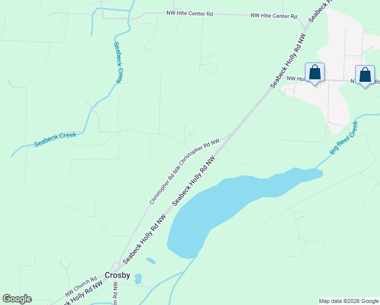 map of restaurants, bars, coffee shops, grocery stores, and more near 2665 Christopher Road Northwest in Seabeck