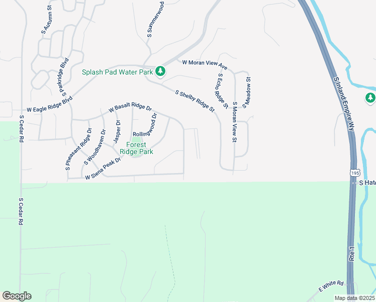 map of restaurants, bars, coffee shops, grocery stores, and more near 7109 South Tangle Heights Drive in Spokane