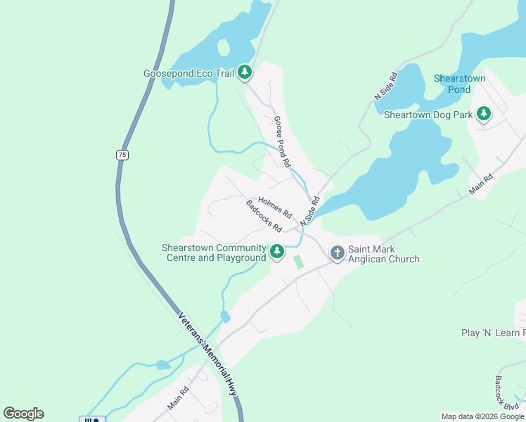 map of restaurants, bars, coffee shops, grocery stores, and more near 18 Badcocks Road in Bay Roberts