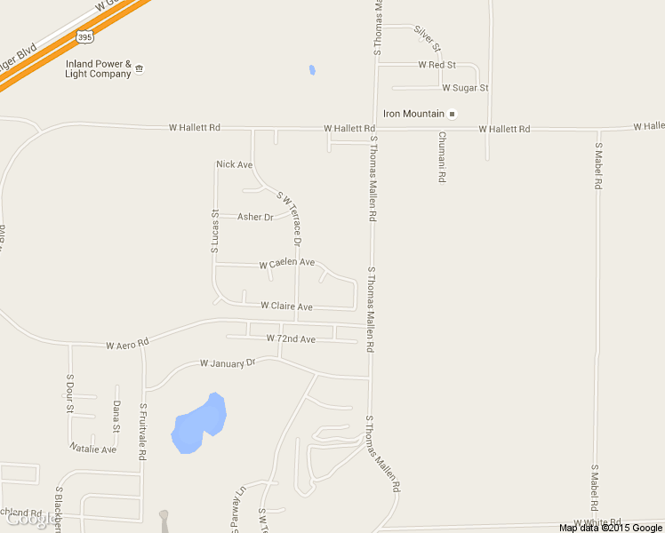 map of restaurants, bars, coffee shops, grocery stores, and more near 9320 West Caelen Avenue in Cheney