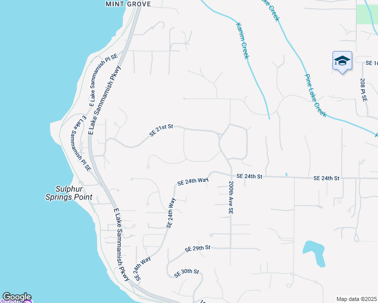 map of restaurants, bars, coffee shops, grocery stores, and more near 19715 Southeast 21st Street in Issaquah