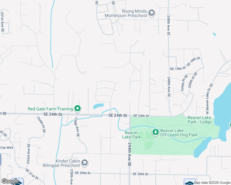 map of restaurants, bars, coffee shops, grocery stores, and more near 24222 Southeast 21st Street in Sammamish