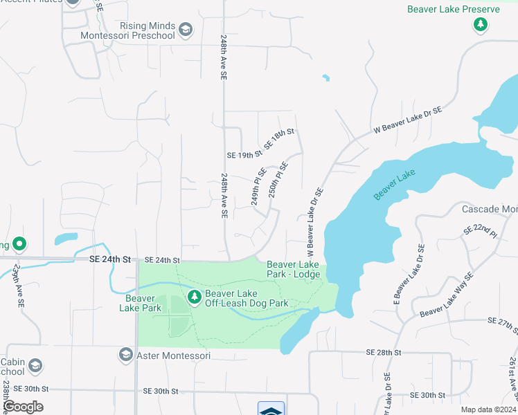 map of restaurants, bars, coffee shops, grocery stores, and more near 2122 249th Place Southeast in Sammamish