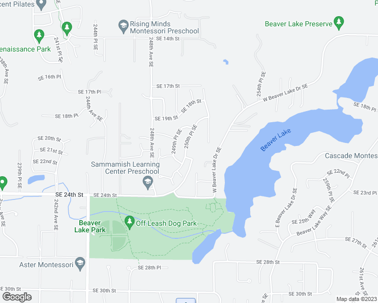 map of restaurants, bars, coffee shops, grocery stores, and more near 2108 250th Place Southeast in Sammamish