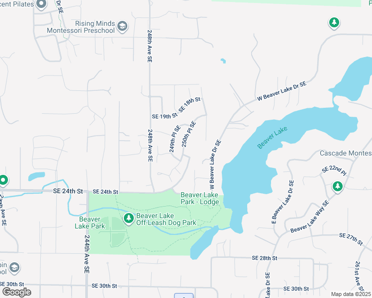 map of restaurants, bars, coffee shops, grocery stores, and more near 2108 250th Place Southeast in Sammamish