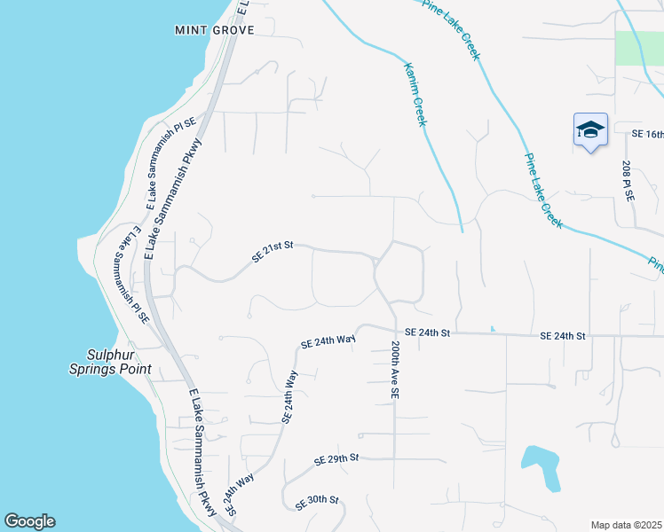 map of restaurants, bars, coffee shops, grocery stores, and more near 19715 Southeast 21st Street in Issaquah
