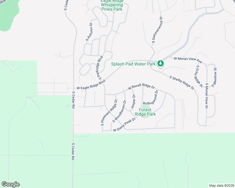 map of restaurants, bars, coffee shops, grocery stores, and more near 682 West Basalt Ridge Drive in Spokane