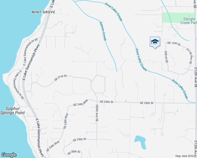map of restaurants, bars, coffee shops, grocery stores, and more near 20009 Southeast 20th Place in Sammamish