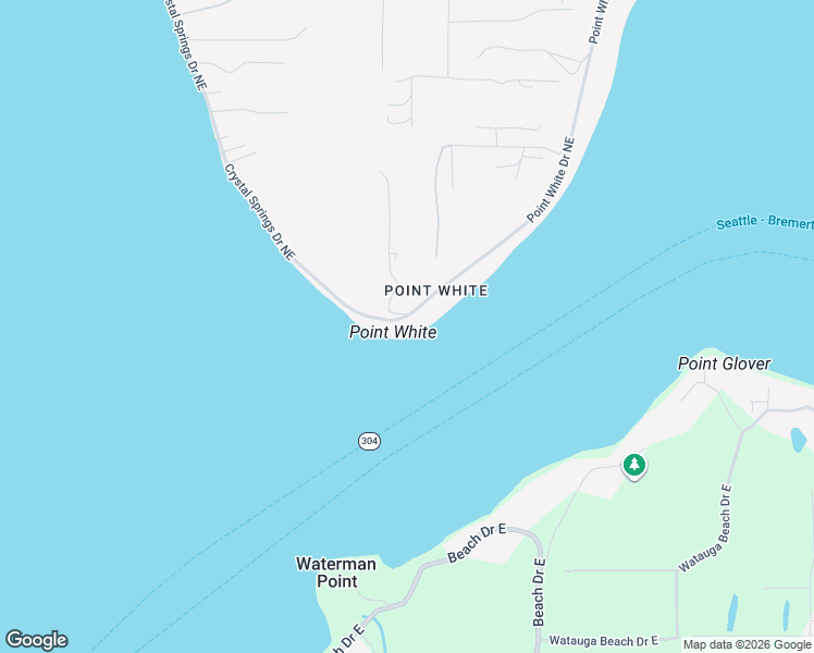 map of restaurants, bars, coffee shops, grocery stores, and more near 3080 Point White Drive Northeast in Bainbridge Island