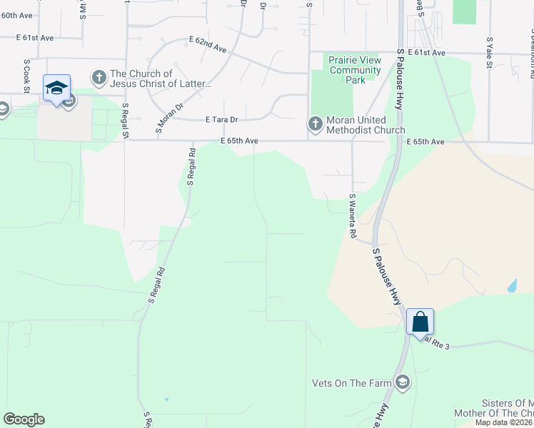 map of restaurants, bars, coffee shops, grocery stores, and more near 6819 South Meadows Road in Spokane