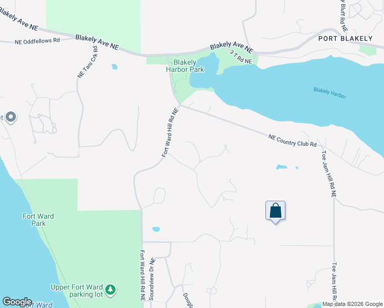 map of restaurants, bars, coffee shops, grocery stores, and more near 9721 Northeast Charisma Circle in Bainbridge Island