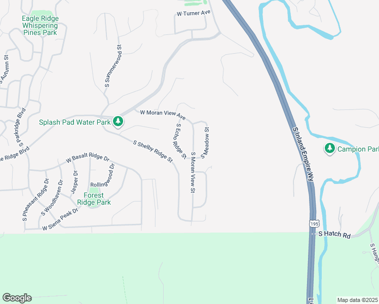 map of restaurants, bars, coffee shops, grocery stores, and more near 6730 South Moran View Street in Spokane