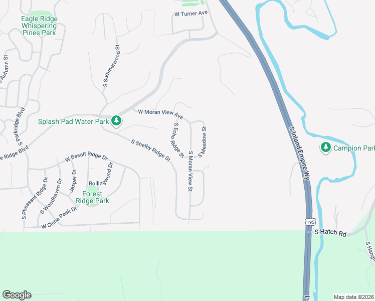 map of restaurants, bars, coffee shops, grocery stores, and more near 6730 South Moran View Street in Spokane