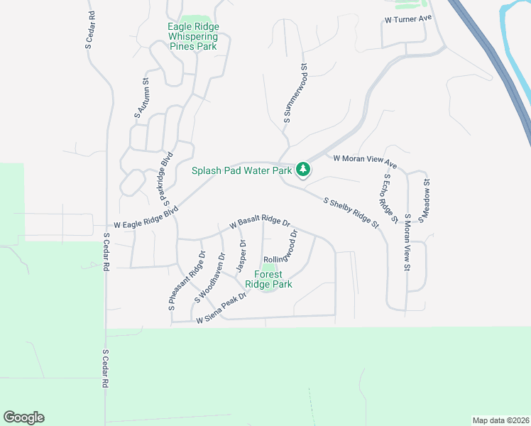 map of restaurants, bars, coffee shops, grocery stores, and more near 682 West Basalt Ridge Drive in Spokane