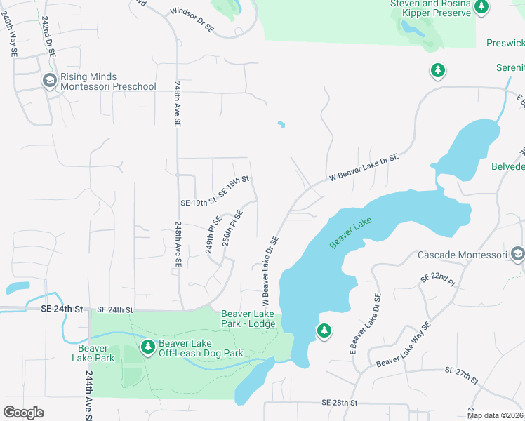 map of restaurants, bars, coffee shops, grocery stores, and more near 1902 250th Place Southeast in Sammamish
