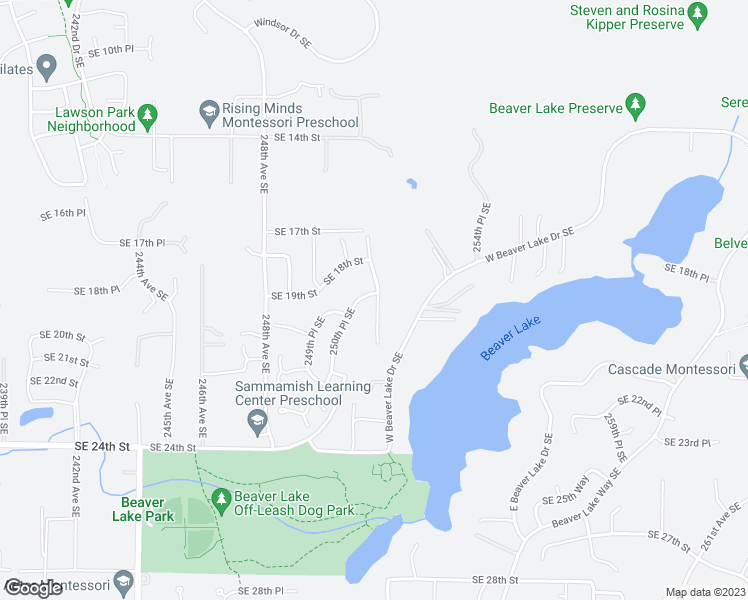 map of restaurants, bars, coffee shops, grocery stores, and more near 1902 250th Place Southeast in Sammamish