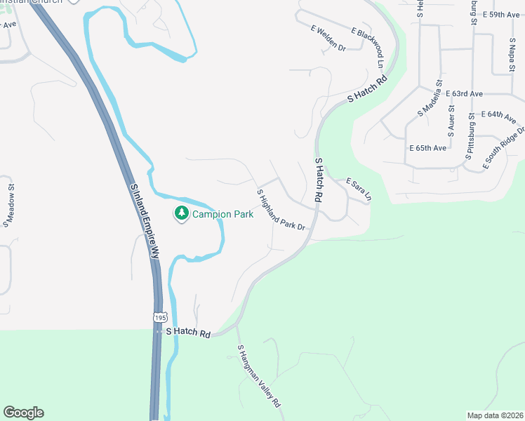 map of restaurants, bars, coffee shops, grocery stores, and more near 806 East Highland View Court in Spokane