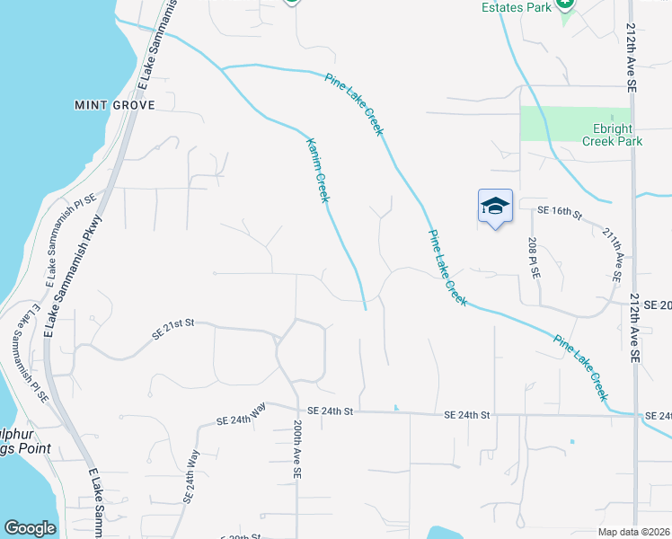 map of restaurants, bars, coffee shops, grocery stores, and more near 20028 Southeast 19th Street in Sammamish