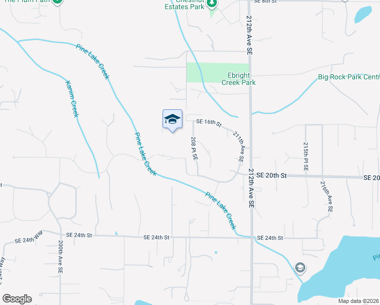map of restaurants, bars, coffee shops, grocery stores, and more near 1841 208 Place Southeast in Sammamish