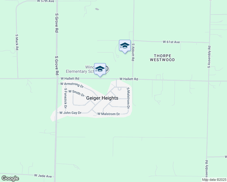 map of restaurants, bars, coffee shops, grocery stores, and more near 5321 West John Gay Drive in Spokane