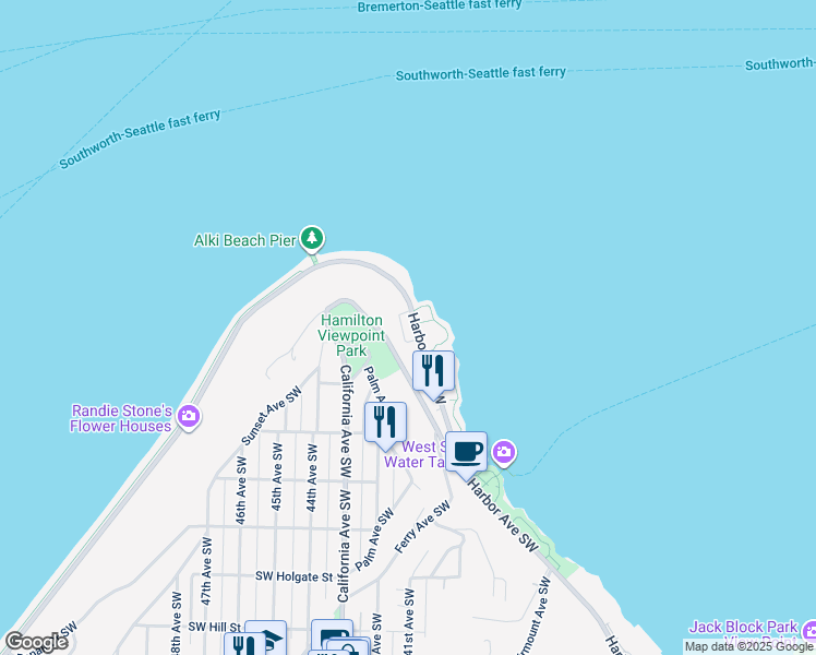 map of restaurants, bars, coffee shops, grocery stores, and more near in Seattle