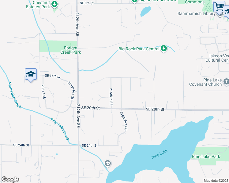 map of restaurants, bars, coffee shops, grocery stores, and more near 1644 215th Place Southeast in Issaquah