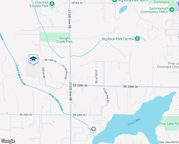 map of restaurants, bars, coffee shops, grocery stores, and more near 21410 Southeast 19th Street in Sammamish