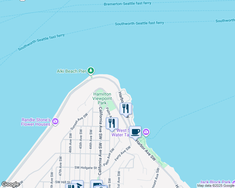 map of restaurants, bars, coffee shops, grocery stores, and more near in Seattle