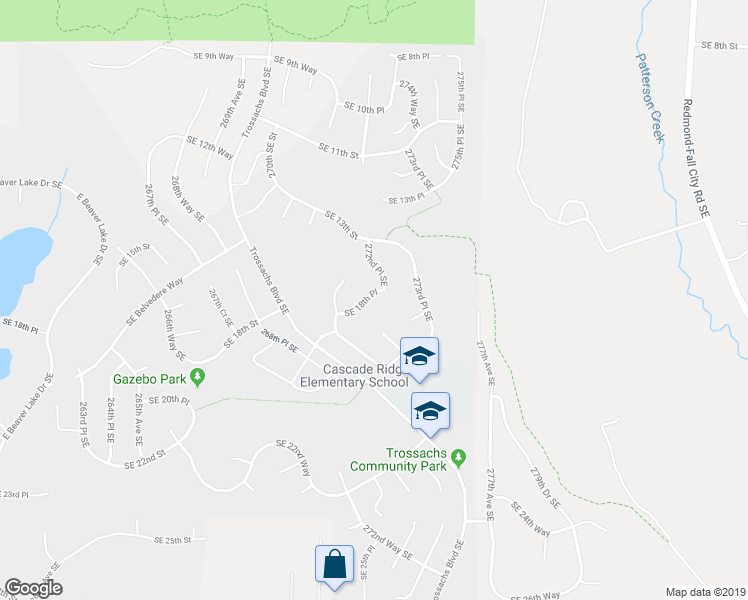 map of restaurants, bars, coffee shops, grocery stores, and more near 27213 Southeast 18th Place in Sammamish