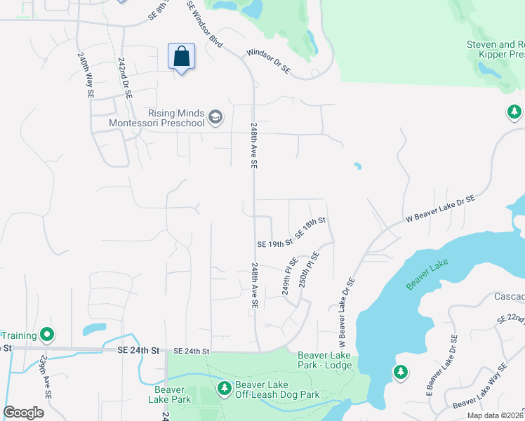map of restaurants, bars, coffee shops, grocery stores, and more near 24809 Southeast 17th Place in Sammamish