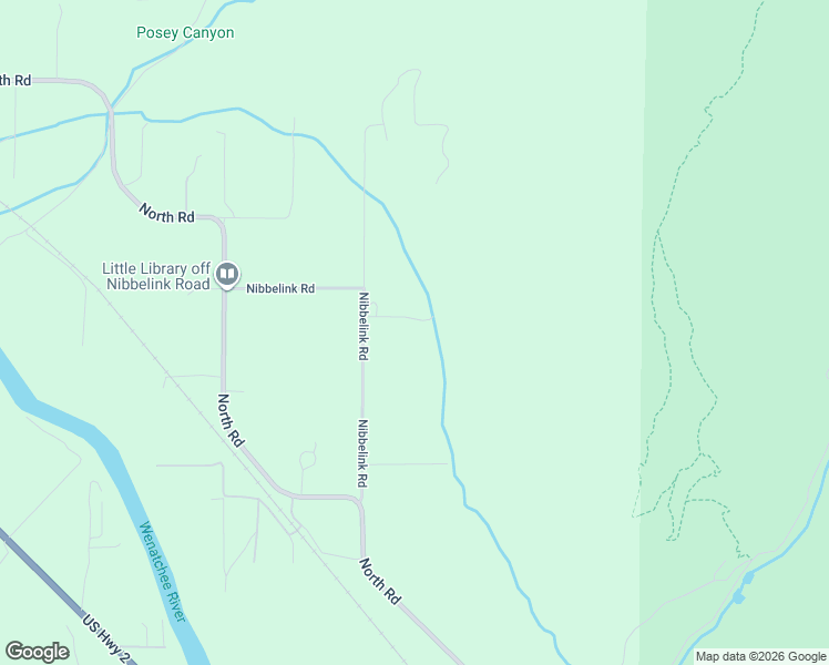 map of restaurants, bars, coffee shops, grocery stores, and more near 9753 Nibbelink Road in Peshastin