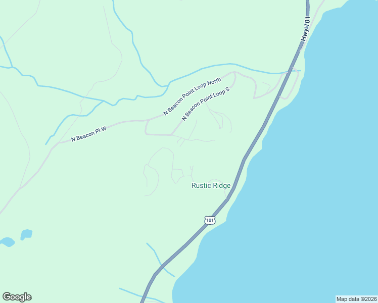 map of restaurants, bars, coffee shops, grocery stores, and more near 50 North Rustic Ridge Drive in Lilliwaup