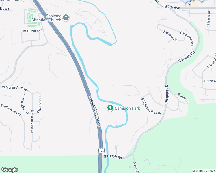 map of restaurants, bars, coffee shops, grocery stores, and more near 6503 South Highland Park Drive in Spokane