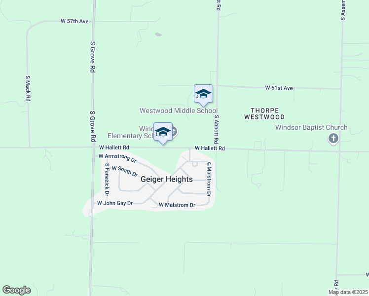 map of restaurants, bars, coffee shops, grocery stores, and more near 5303 West John Gay Drive in Spokane