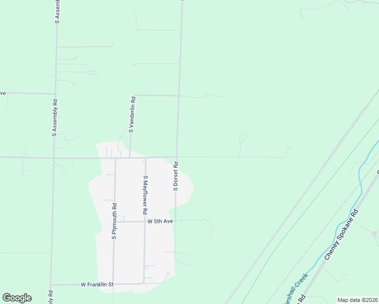 map of restaurants, bars, coffee shops, grocery stores, and more near 6421 South Dorset Road in Spokane