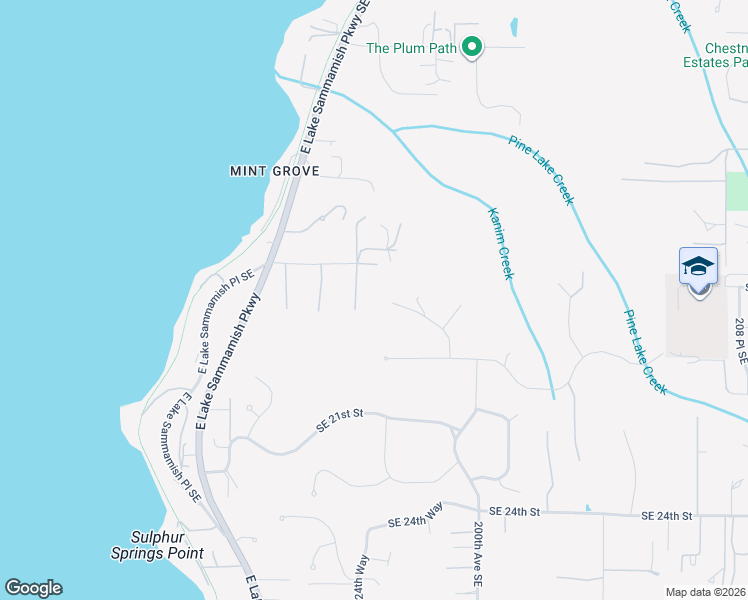 map of restaurants, bars, coffee shops, grocery stores, and more near 19706 Southeast 17th Street in Sammamish