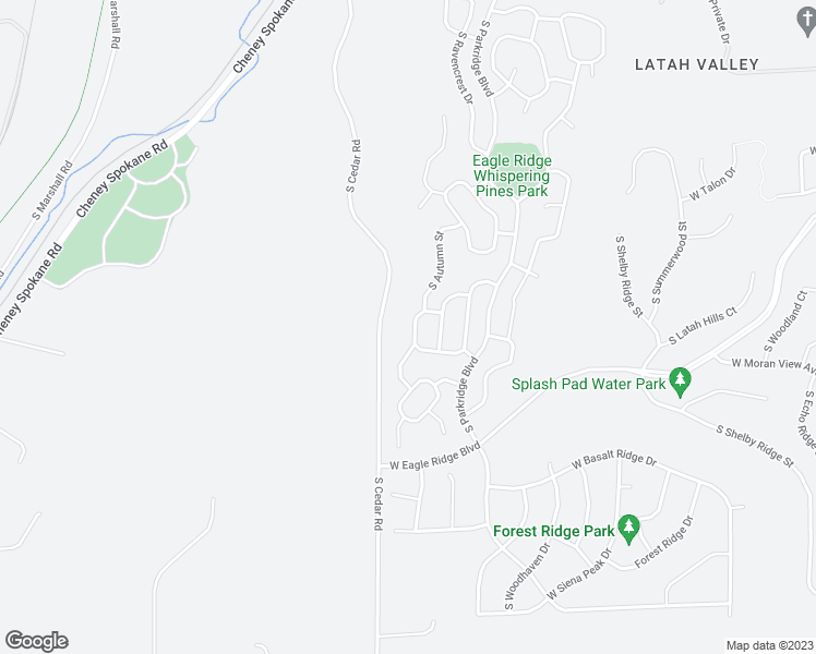 map of restaurants, bars, coffee shops, grocery stores, and more near 6314 South Tay Street in Spokane