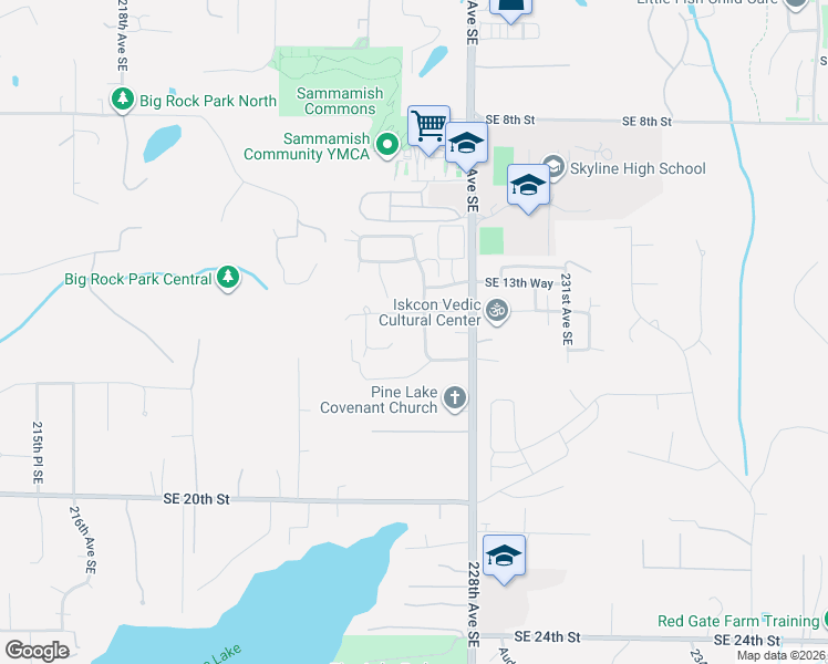 map of restaurants, bars, coffee shops, grocery stores, and more near 22711 Southeast 14th Court in Sammamish