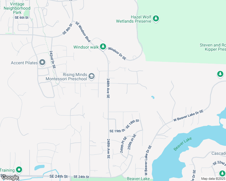 map of restaurants, bars, coffee shops, grocery stores, and more near 24810 Southeast 14th Street in Sammamish
