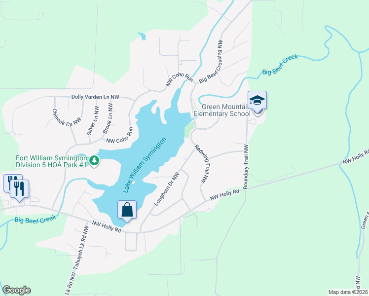 map of restaurants, bars, coffee shops, grocery stores, and more near 3721 Longhorn Drive Northwest in Bremerton