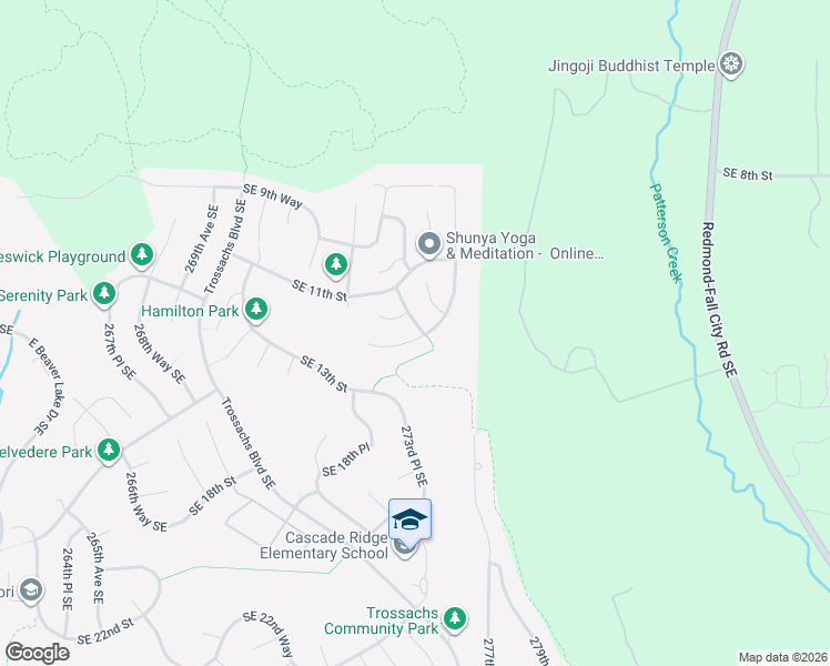 map of restaurants, bars, coffee shops, grocery stores, and more near 27240 Southeast 13th Place in Sammamish