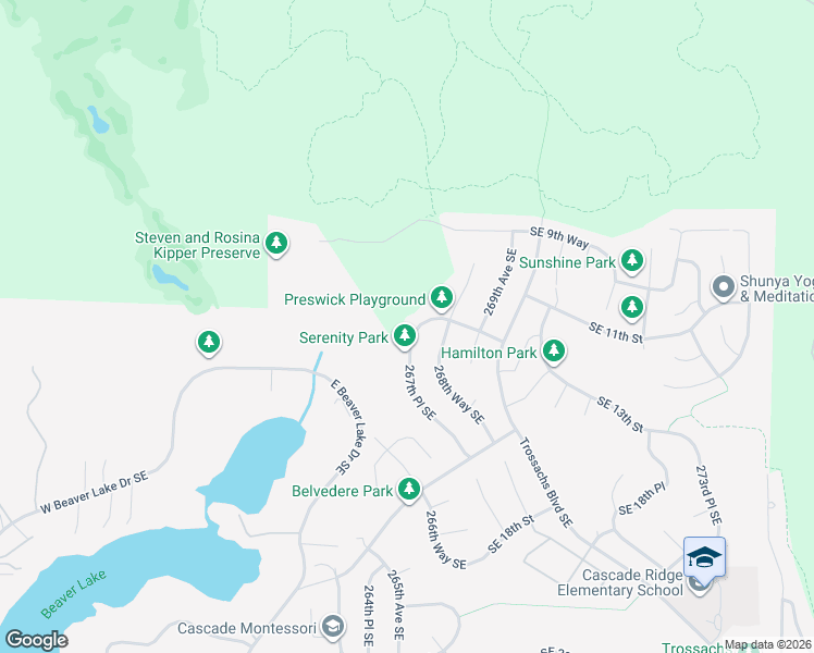 map of restaurants, bars, coffee shops, grocery stores, and more near 1218 267th Place Southeast in Sammamish