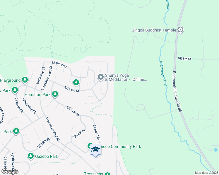 map of restaurants, bars, coffee shops, grocery stores, and more near 1322 275th Place Southeast in Sammamish