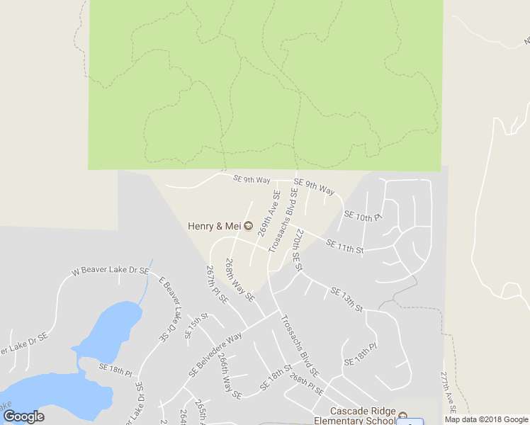 map of restaurants, bars, coffee shops, grocery stores, and more near 1023 269th Avenue Southeast in Sammamish