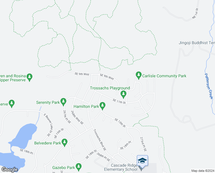 map of restaurants, bars, coffee shops, grocery stores, and more near 1011 270th Court Southeast in Sammamish